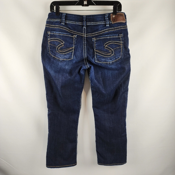 Silver Jeans Women's Ankle & Cropped Jeans - Dark Blue - Picture 7 of 10